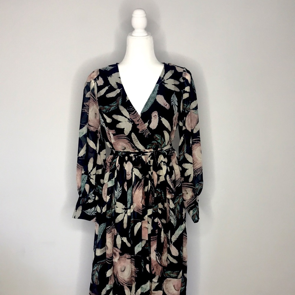 Peacock maxi dress